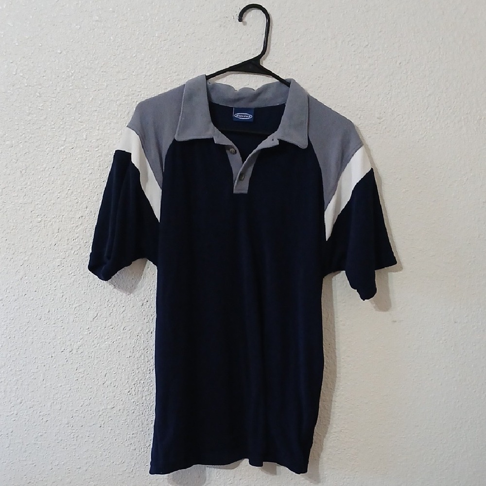 Navy and Gray Polo Shirt